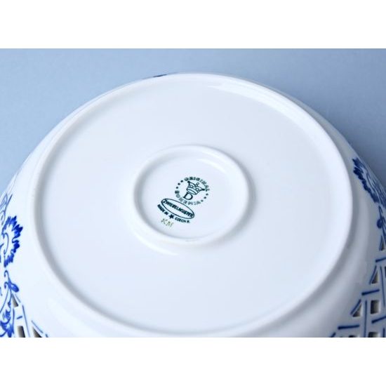 Dish square perforated 21 cm, Original Blue Onion Pattern