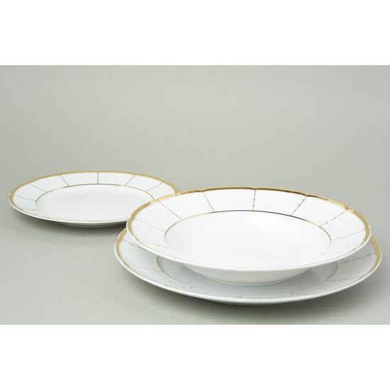 Natalie gold: Plate set fo 6 pers., Thun 1794 Carlsbad porcelain