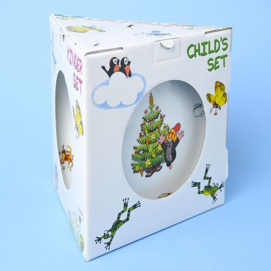 Children set 3 pcs. "Christmas Mole" - coups, Thun 1794, karlovarský porcelán