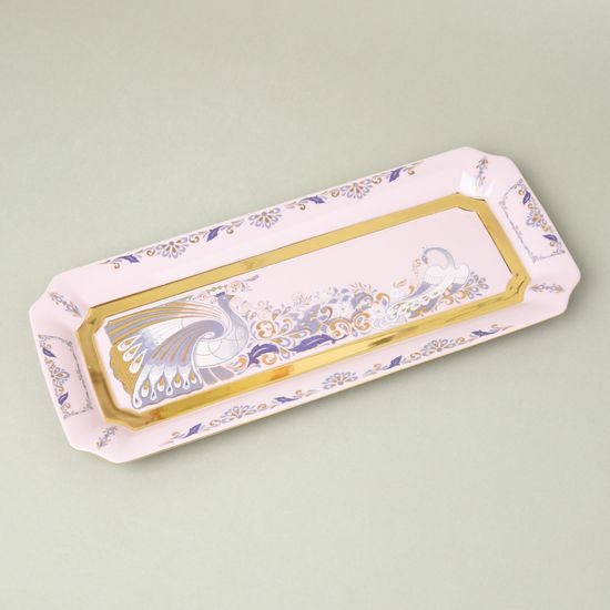 Platter 32 cm, Empir decor Peacock, Rose China Chodov