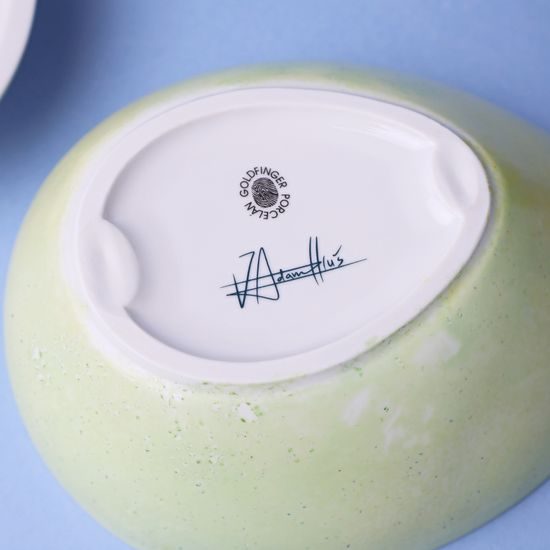 Originální dětská jídelní souprava DINO SET - JEDNOBAREVNÝ (náhodný výběr dekoru), porcelán Goldfinger