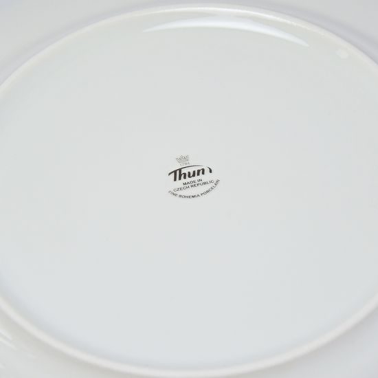 70477: Plate set for 6 pers., Thun 1794 Carlsbad porcelain, Natalie, Red line