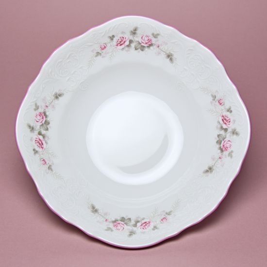 Pink line: Bowl deep 25 cm, Thun 1794 Carlsbad porcelain, BERNADOTTE roses