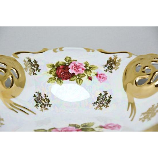 Bowl parforated on stands 33 x 8,5 cm, Cecily, Queens Crown