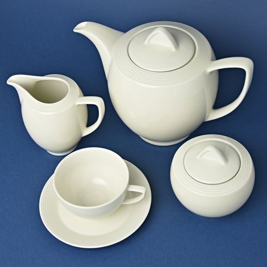 Čajová sada pro 6 osob, Lea ivory, Thun karlovarský porcelán