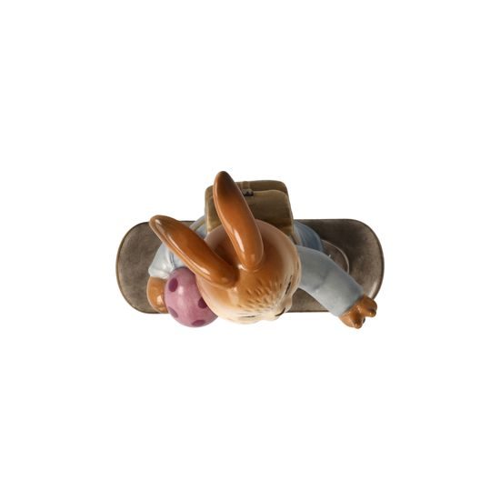 Rabbit figurine with skateboard 10 / 5 / 12cm, stoneware, Goebel