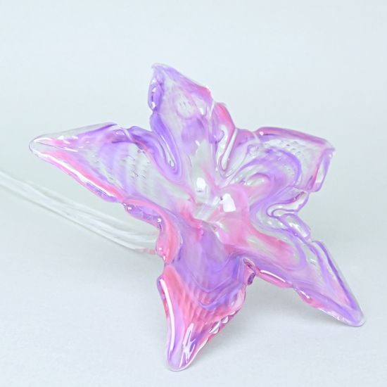 Flower with stem (purple) 62 cm, 1 pc., Pačinek GLASS