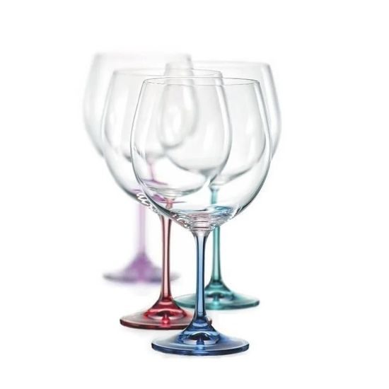 Spectrum 820 ml Rainbow - color set, Large glass, 4 pcs., Crystalex