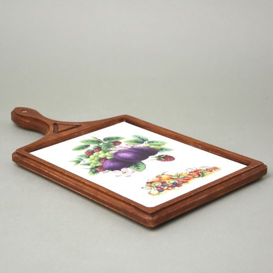 Kitchen board 34 x 17 cm, Plums, Bohemia hand made