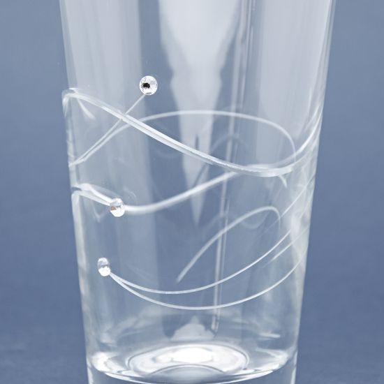 Spiral - Conical Vase, 25 cm, Swarovski Crystals, Diamante