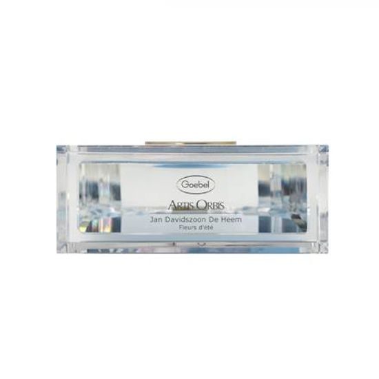 Desk clock De Heem - Summer Flowers 11 / 4,5 / 18,5 cm, glass, Jan Davidsz de Heem, Goebel