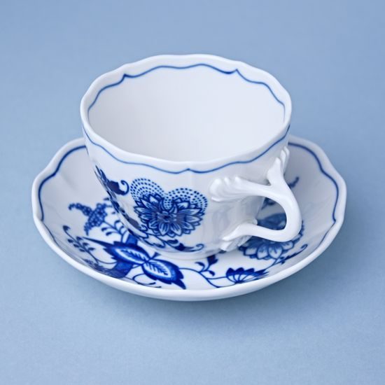 Cup and saucer A/2 + B, 170 ml / 14 cm, Original Blue Onion Pattern