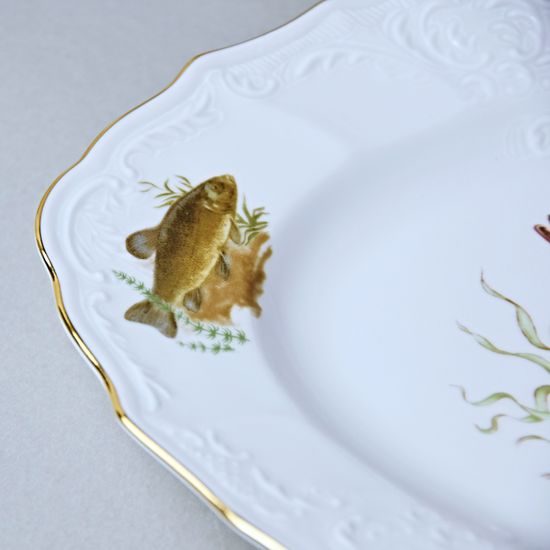 Mísa oválná 34 cm, Thun 1794, karlovarský porcelán, BERNADOTTE rybářská