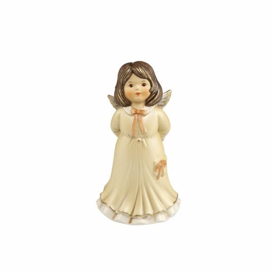 Himmelsboten in Champagner: Angel Little Singer 11 cm, Goebel porcelain