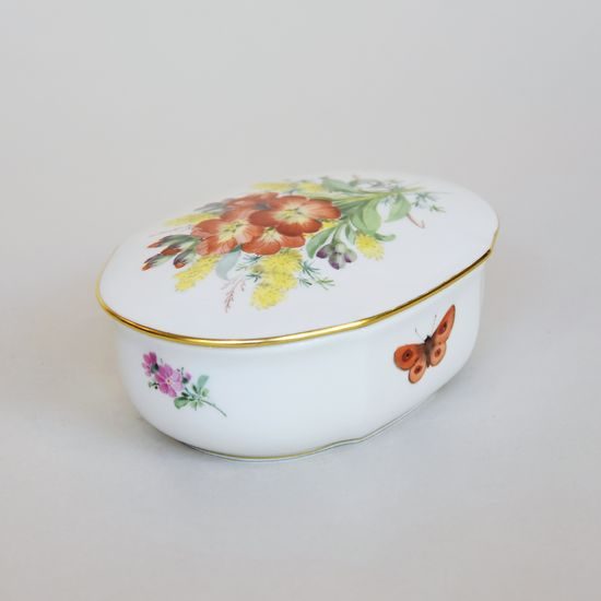 Dóza s víčkem 10 x 4 x 7 cm, Míšeňský porcelán