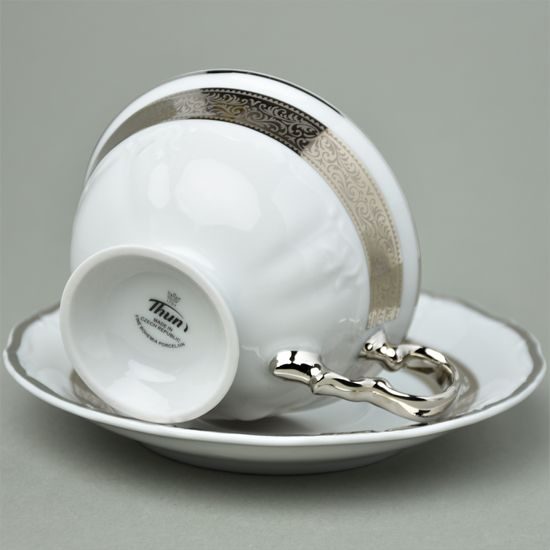 Cup -tea 210 ml + saucer 16 cm, Marie Louise 88042 platinum, Thun 1794 a.s.