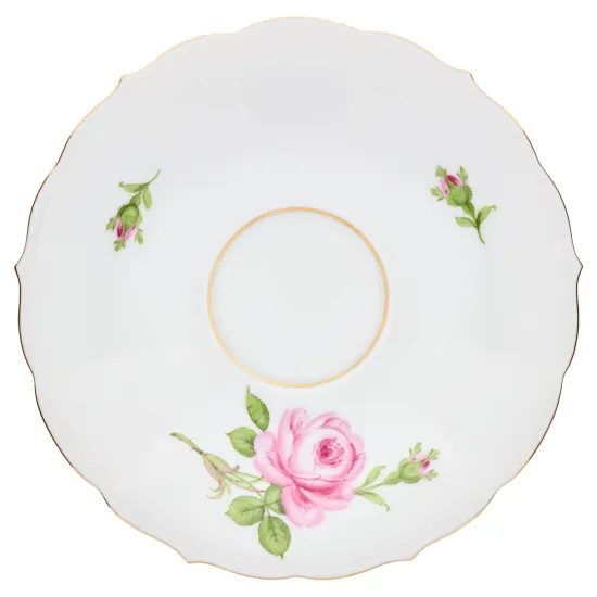 Tea cup 200 ml and saucer 15 cm, meissen rose decor, Meissen porcelain