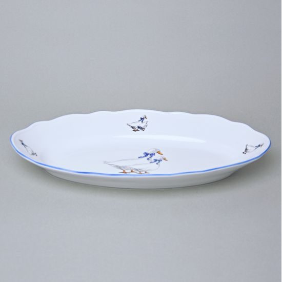 Mísa oválná 31 cm, Český porcelán a.s., husy