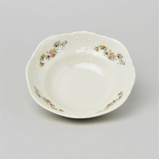 Bowl 16 cm, Thun 1794 Carlsbad porcelain, BERNADOTTE ivory + flowers