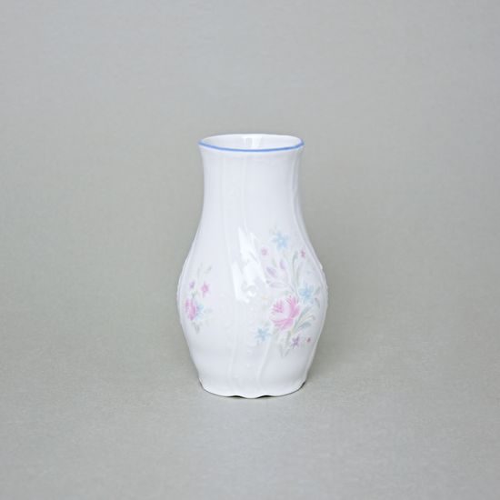 Vase 11 cm, Thun 1794 Carlsbad porcelain, BERNADOTTE blue-pink flowers