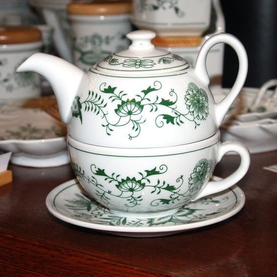 Tea for one set, Green Onion Pattern, Cesky porcelan a.s.
