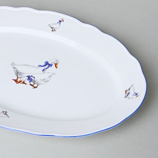 Mísa oválná 35 cm, husy, Český porcelán a.s.