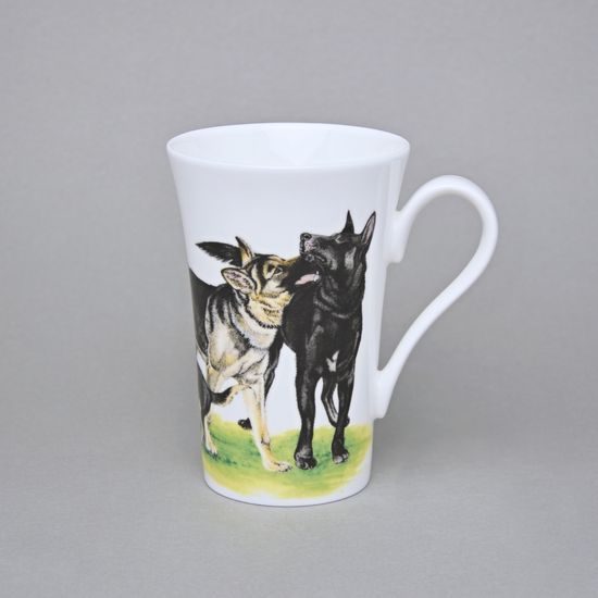 Psí kolekce - Vlčák: Hrnek Emily 400 ml, anglický kostní porcelán Roy Kirkham