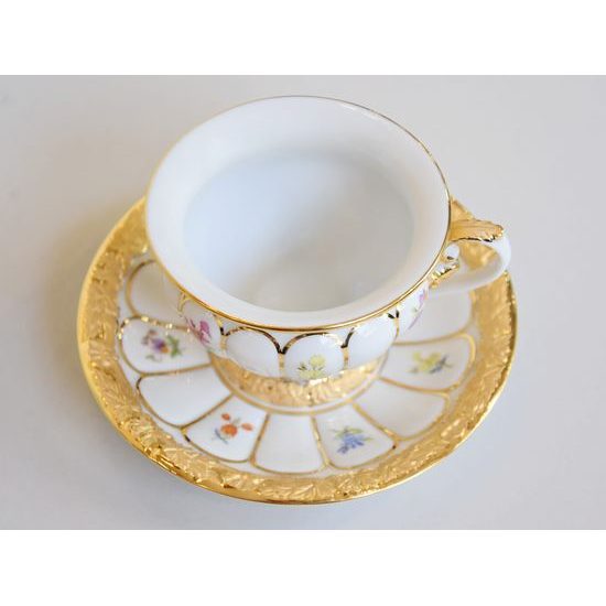 A Cup and Saucer, Meissen Porcelain