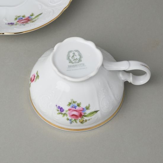 Šálek čajový nízký 205 ml, Thun 1794, karlovarský porcelán, BERNADOTTE míšeňská růže