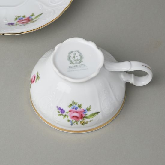 Cup tea low 205 ml, Thun 1794, karlovarský porcelán, BERNADOTTE míšeňská růže