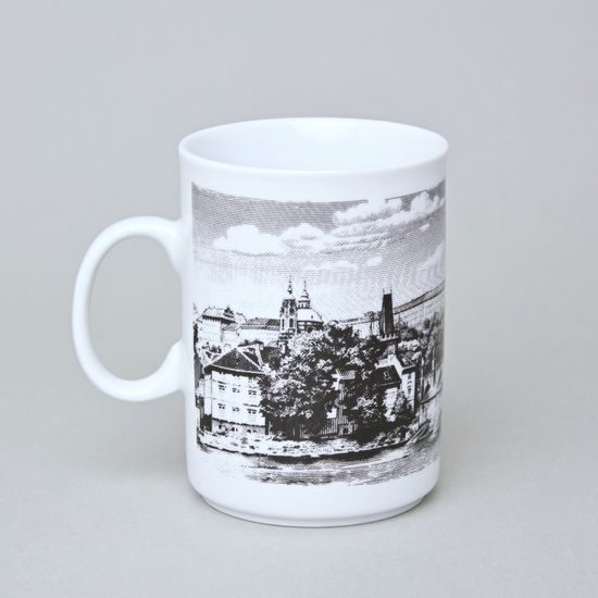 Hrnek / hrneček Boby 160 ml s motivem Karlova mostu a Pražského hradu, Prince porcelain 1925