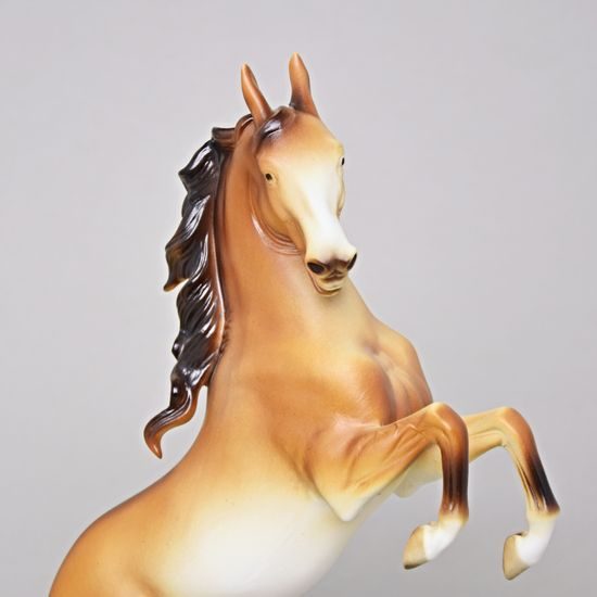 Brown Horse 20 x 9 x 30,5 cm, Pastel, Animal Porcelain Figures Duchcov