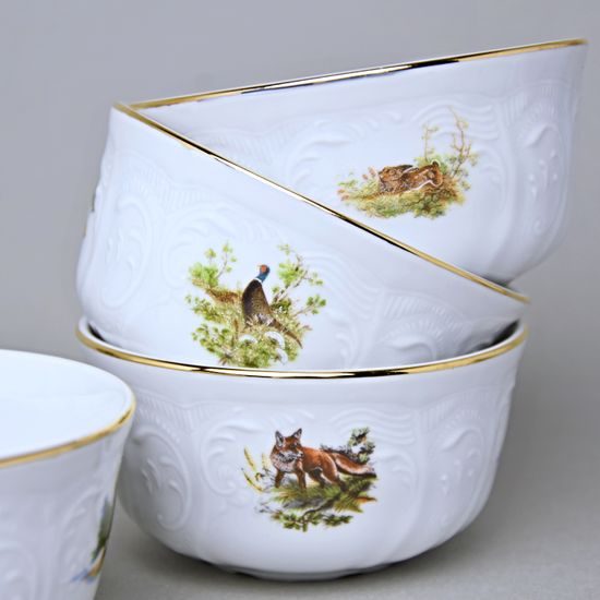 Miska na rýži 11 cm, sada 6 ks.,Thun 1794, karlovarský porcelán, BERNADOTTE myslivecká