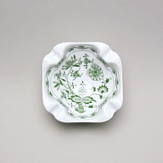 Ashtray 12,5 cm, Green Onion Pattern, Cesky porcelan a.s.