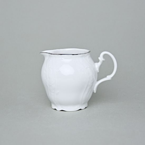 Creamer 250 ml, Thun 1794 Carlsbad porcelain, BERNADOTTE platinum