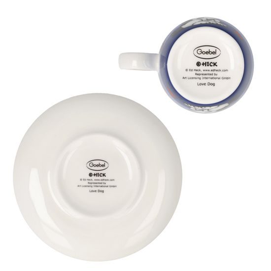 Espresso šálek a podšálek Love Dog 100 ml, jemný kostní porcelán, Ed Heck, Goebel