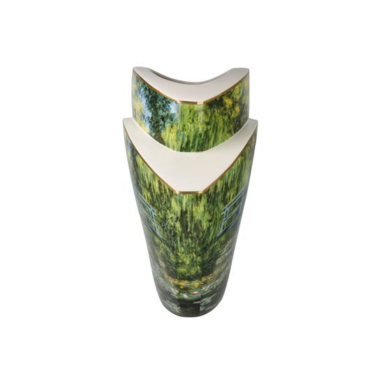 Vase Monet - Japenese bridge, 33 / 16,5 / 29, Porcelain, Goebel