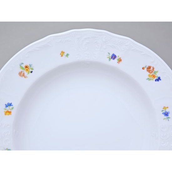 Talíř hluboký 23 cm, Thun 1794, karlovarský porcelán, BERNADOTTE házenka