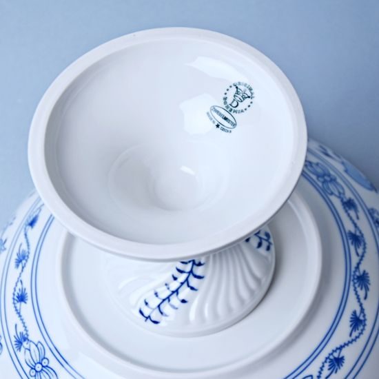 Mísa kompotová oboustranná 24 cm na ozdobné noze nízké, Cibulák, originální z Dubí