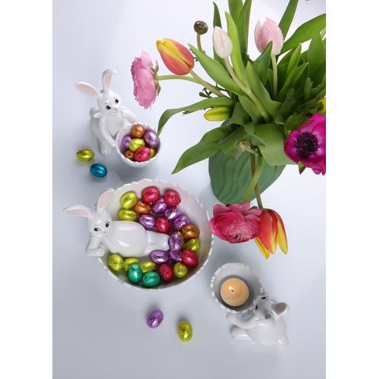 Bowl with an Easter Rabbit inside - Bowl for Sweets, 20 x 16 x 16 cm, Goebel