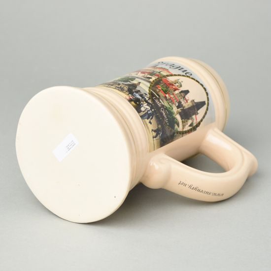 Korbel Prague 620 ml, BAREVNÝ, tvar Bavor, keramika Bechyně