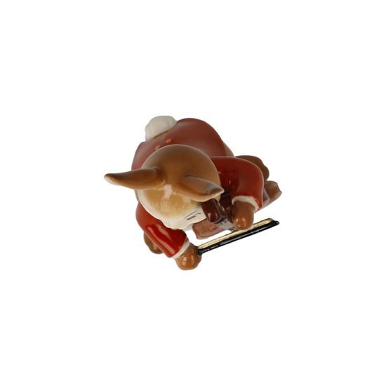 Rabbit figurine Happy Bassist 4.5 / 4 / 8cm, stoneware, Goebel
