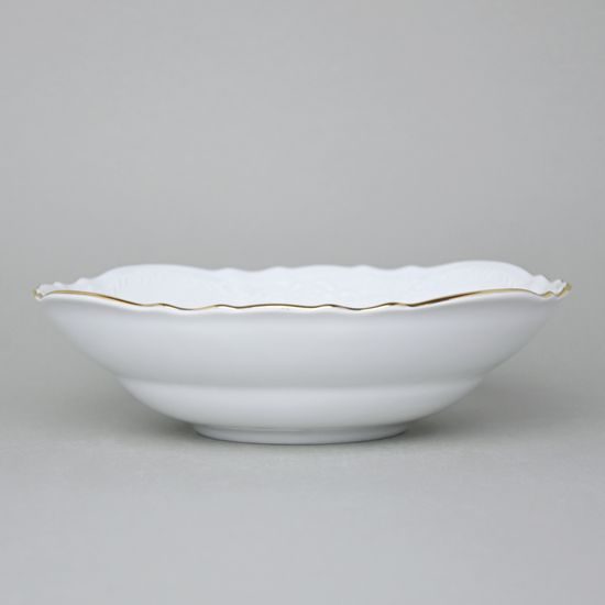 Bowl 23 cm Thun 1794 Carlsbad porcelain, BERNADOTTE gold line