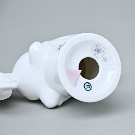 Kohout, 15 x 5 x 12,5 cm, Bílé + zlato, Porcelánové figurky Duchcov