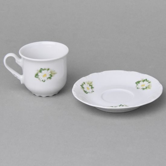 Šálek a podšálek na espresso 80 ml / 11,5 cm, Thun 1794, karlovarský porcelán, CONSTANCE 80262 kopretiny