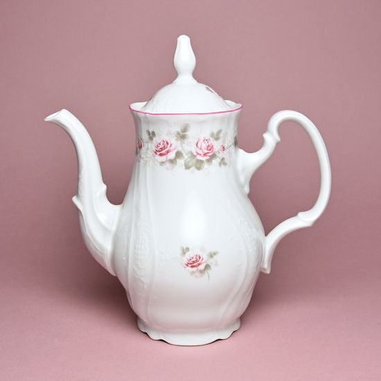 Pink line: Coffee pot 1,2 l, karlovarský porcelán, BERNADOTTE roses