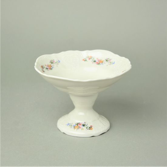 Miska 16 cm na nožce, Thun 1794, karlovarský porcelán, BERNADOTTE ivory + kytičky