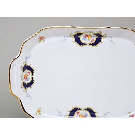 Podnůsek 23 x 15 cm, Thun 1794, karlovarský porcelán, BERNADOTTE erbíky