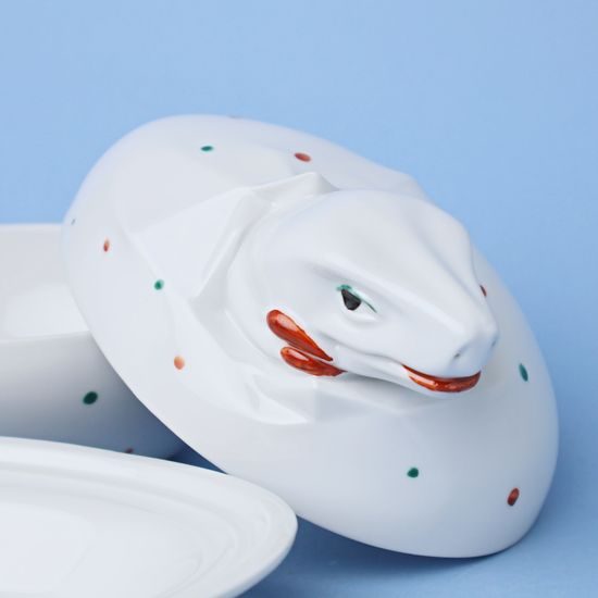 Originální dětská jídelní souprava DINO SET - PUNTÍKY (náhodný výběr dekoru), porcelán Goldfinger