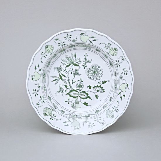 Plate deep 21 cm, Original Green Onion pattern